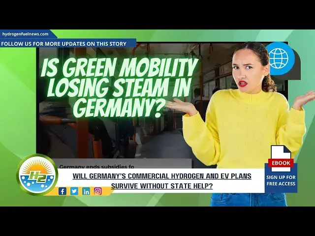 'Video thumbnail for Hydrogen News Subsidy Cuts Shake Up Germany’s EV & Hydrogen Game'