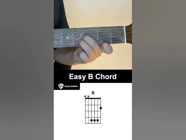 'Video thumbnail for How To Play An Easy B Chord On Guitar - Guvna Guitars'