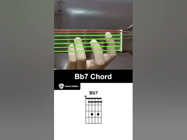'Video thumbnail for How To Play The Bb7 Chord On Guitar - Guvna Guitars'