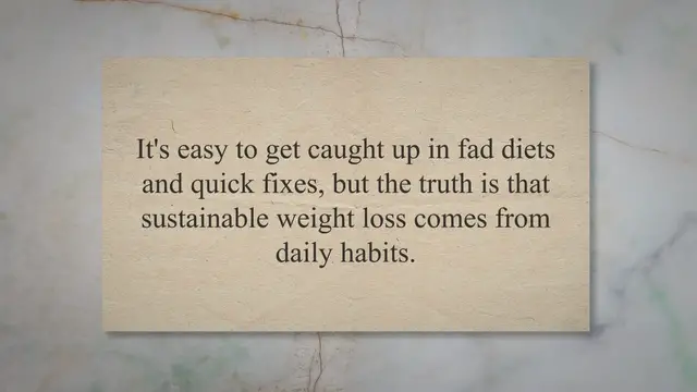 'Video thumbnail for Transform Your Body with Everyday Items: A Guide to Sustainable Weight Loss through Daily Habits'