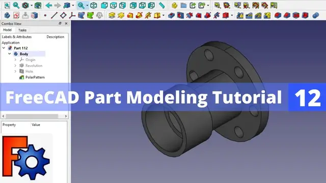 'Video thumbnail for FreeCAD Part Modeling Tutorial 12 | FreeCAD Tutorial | FreeCAD Beginner Tutorial | Mechnexus |'