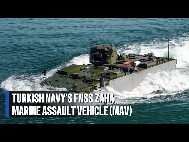 'Video thumbnail for Turkey Navy's FNSS Zaha Marine Assault Vehicle (MAV) #military #defense #defence #fnss #turkey'