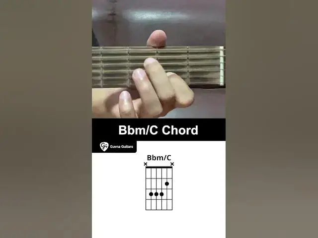 'Video thumbnail for How To Play The Bbm/C Chord On Guitar - Guvna Guitars'