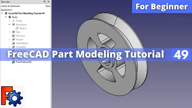 'Video thumbnail for FreeCAD Part Modeling Tutorial 49 | FreeCAD Tutorial | FreeCAD Part Design | Mechnexus |'