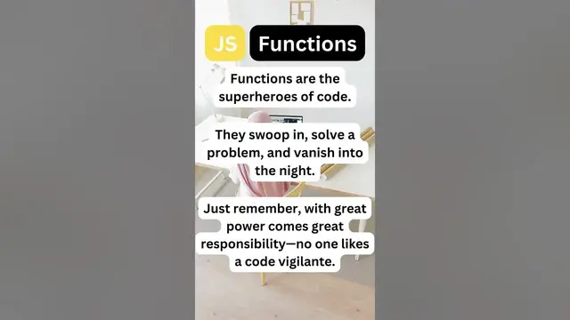 'Video thumbnail for JavaScript Functions Your Secret Weapon for Efficient Coding 💡'