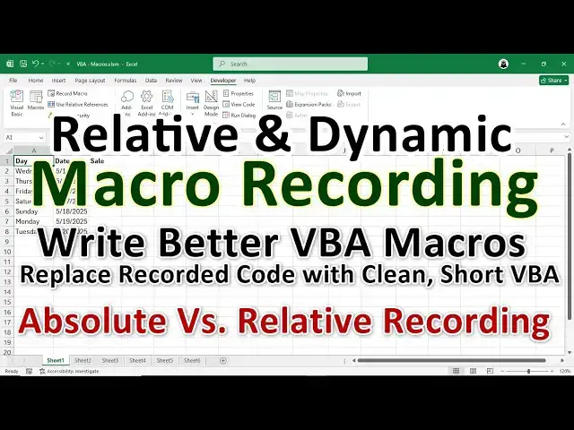 'Video thumbnail for How to Record Dynamic and Relative Macros—Even If You Don't Know VBA'