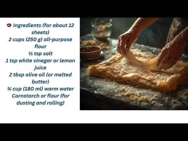 'Video thumbnail for How to make Filo Pastry'