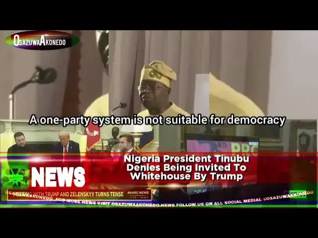 'Video thumbnail for Nigeria President Tinubu Denies Being Invited To Whitehouse By Trump'
