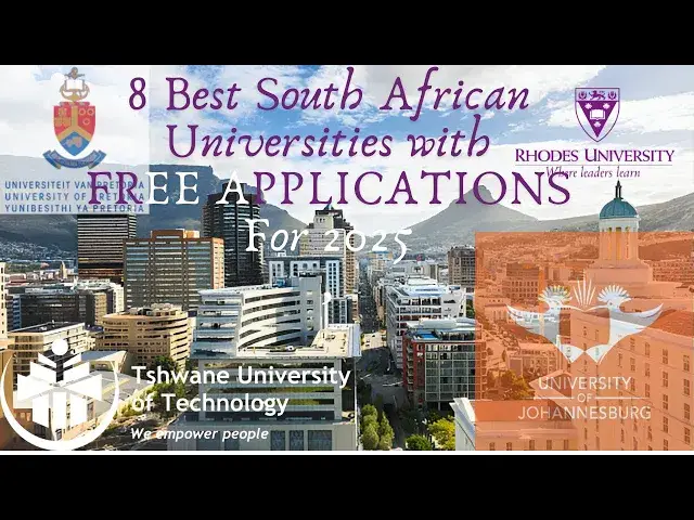 'Video thumbnail for 8 Best South Africa Universities with Free Applications for 2025 (No Application Fee Needed)'
