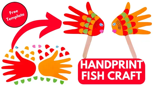 'Video thumbnail for Handprint Fish Craft For KIDS (With Template)'