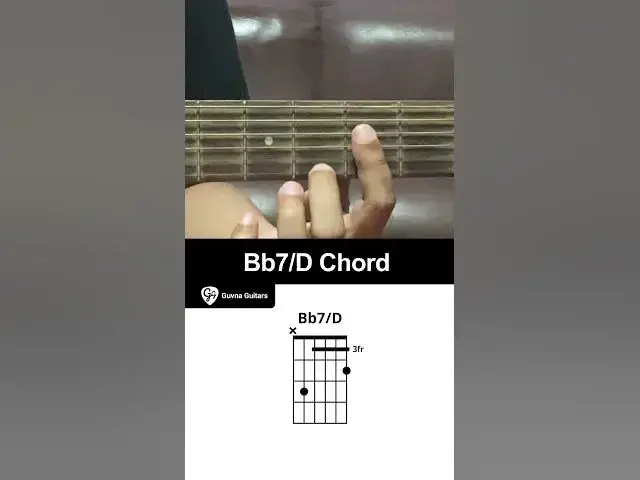 'Video thumbnail for How To Play The Bb7/D Chord On Guitar - Guvna Guitars'