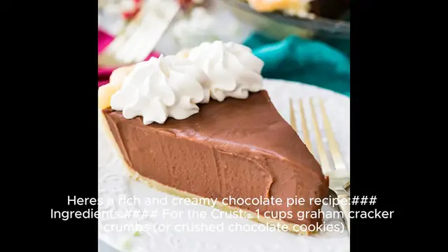 'Video thumbnail for chocolate pie recipe'
