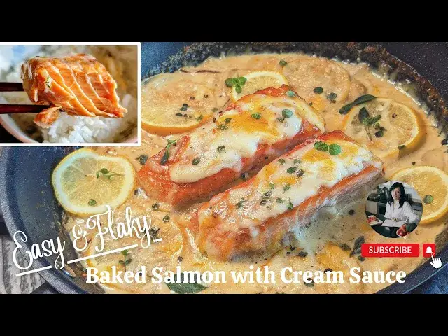 'Video thumbnail for Baked Salmon with cream sauce| I got a 2nd-Degree Burn|@mrs5cookbook'