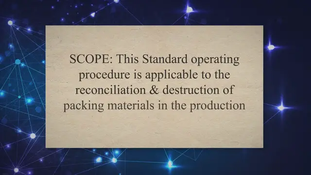 'Video thumbnail for SOP on Reconciliation & Destruction of Packing materials'