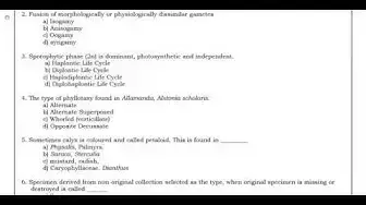 'Video thumbnail for 11th Bio-Botany Quarterly Exam 2019-20 Model Question Paper 2 | Dharmapuri District | English Medium'