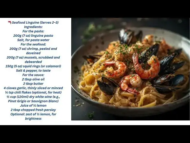 'Video thumbnail for How to make  Seafood Linguine'