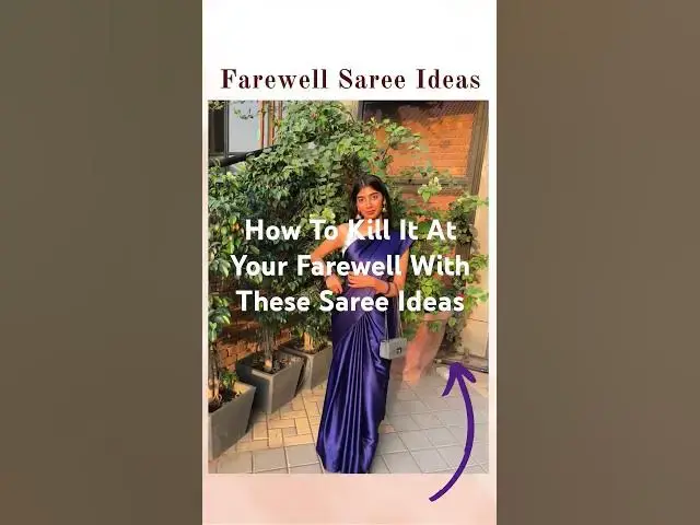 'Video thumbnail for How To Kill It At Your Farewell With These Saree Ideas #farewellsaree #farewell #sareefashion'