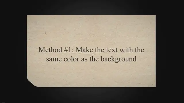 'Video thumbnail for How to Hide Text on PowerPoint Slide'