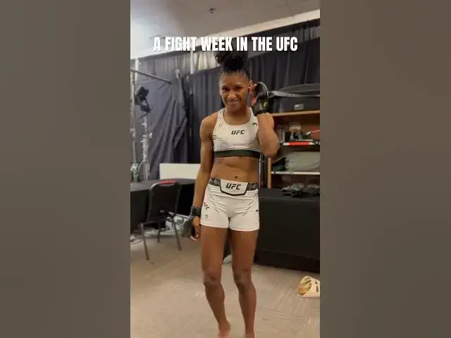'Video thumbnail for Fight week in the #UFC at the apex. It’s all worth it for that moment at the end! #UFCVegas92 #MMA'