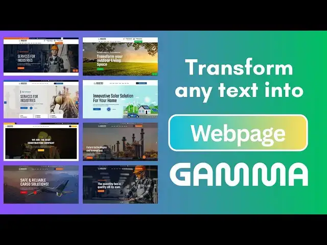 'Video thumbnail for Create a Professional Webpage - Landing Page  in Minutes with AI Using Gamma'
