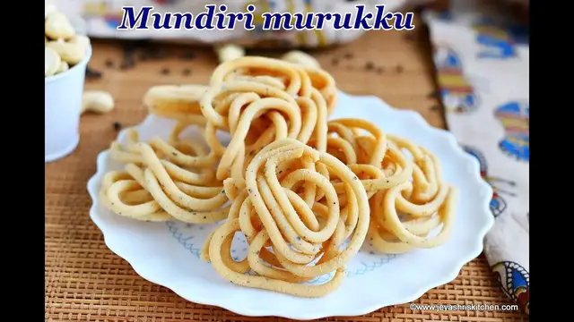 'Video thumbnail for Cashew pepper murukku - Diwali recipes'