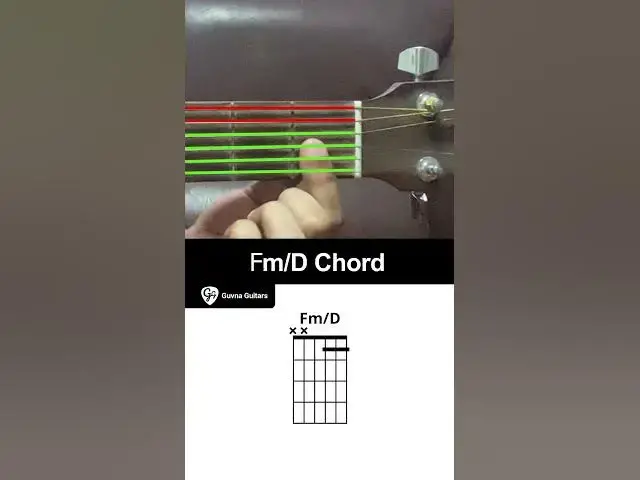 'Video thumbnail for How To Play The Fm/D Chord On Guitar - Guvna Guitars'