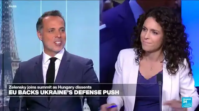 'Video thumbnail for European Union backs Ukraine's defense push against Russia'
