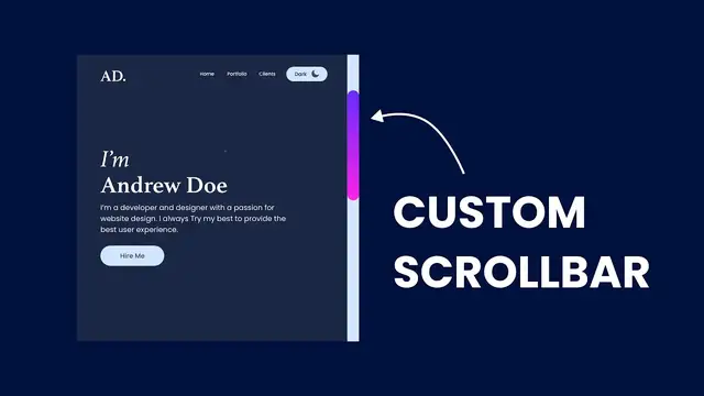 'Video thumbnail for How To Create Custom Scrollbar Using CSS In Just 2 Minutes _ Website Scrollbar Design'