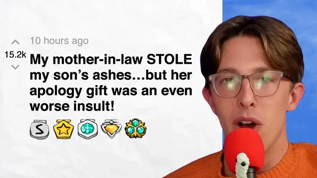'Video thumbnail for My mother-in-law took my son’s ashes, and her apology gift only made things worse. - r/JUSTNOMIL | Reddit Stories'