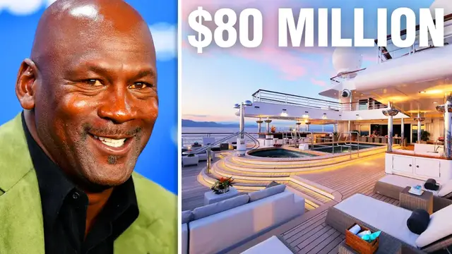 'Video thumbnail for Michael Jordan's $80 Million Yacht with a Basketball Court'
