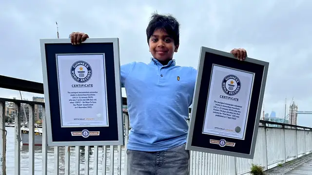 'Video thumbnail for Youngest TV presenter sets new record for identifying animal sounds'