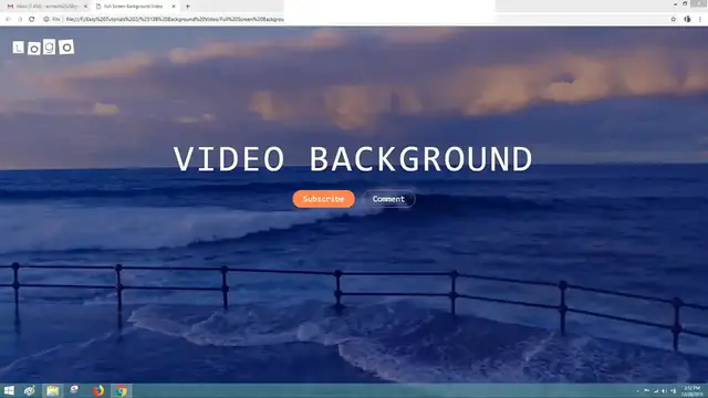'Video thumbnail for How To Make A Website With Full Screen Background Video Using HTML And CSS'