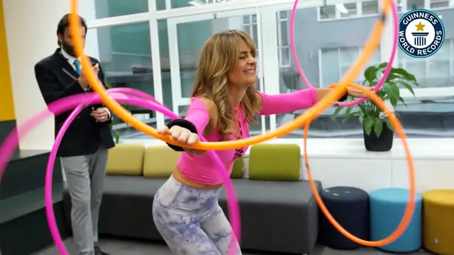 'Video thumbnail for Andrea M breaks another hula hooping world record'