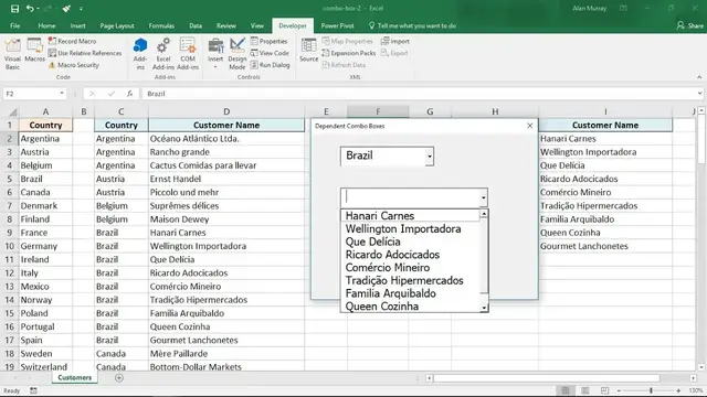 'Video thumbnail for Dependent Combo Boxes with Advanced Filter - Excel VBA'