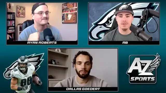 'Video thumbnail for Dallas Goedert talks about what makes Jalen Hurts special, despite what rankings say'
