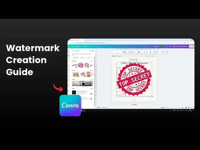 'Video thumbnail for How to Create a Watermark in Canva'