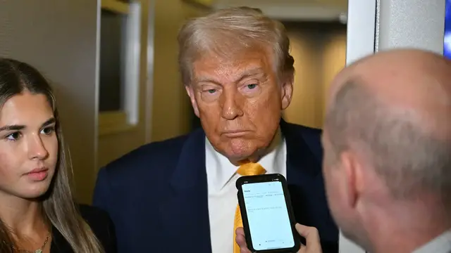 'Video thumbnail for Trump tells reporters Iran nuclear talks are ‘going okay’'
