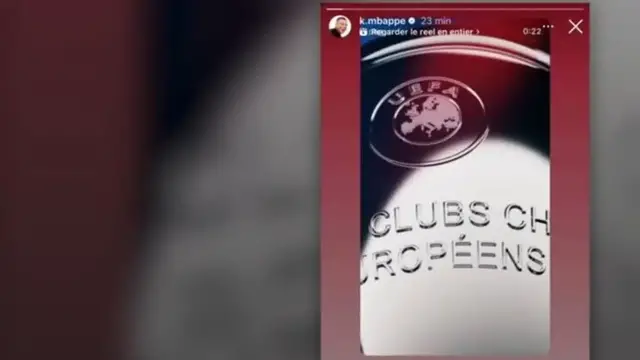 'Video thumbnail for 'The big day has finally come': Mbappé reacts to PSG's Champions League win'