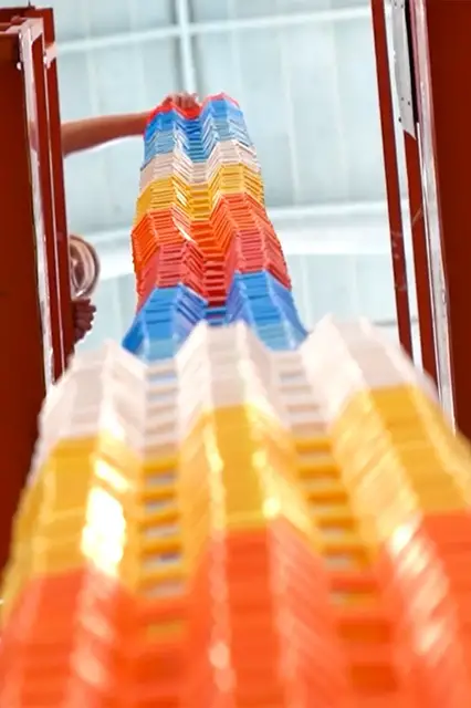 'Video thumbnail for YouTuber builds tallest domino tower inside historic Washington D.C. building'