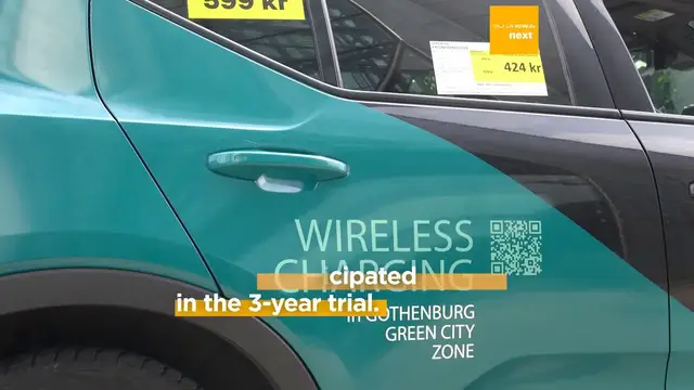 'Video thumbnail for Volvo trialled wireless charging stations for EV taxis in Sweden – here’s how it went'