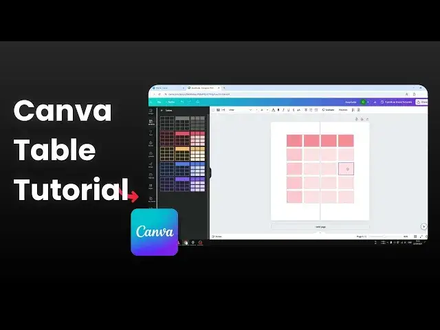 'Video thumbnail for How To Insert A Table In Canva'