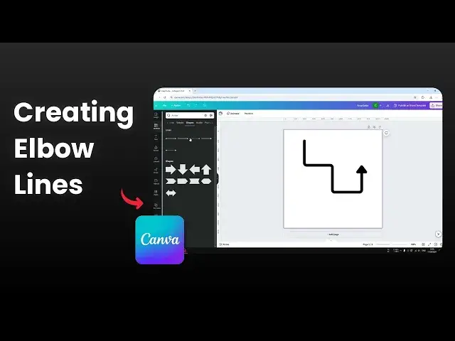 'Video thumbnail for How to Add an Elbow Line in Canva'