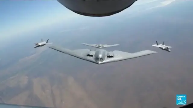 'Video thumbnail for The US had been moving B-2 planes to Guam for several days before striking Iran'