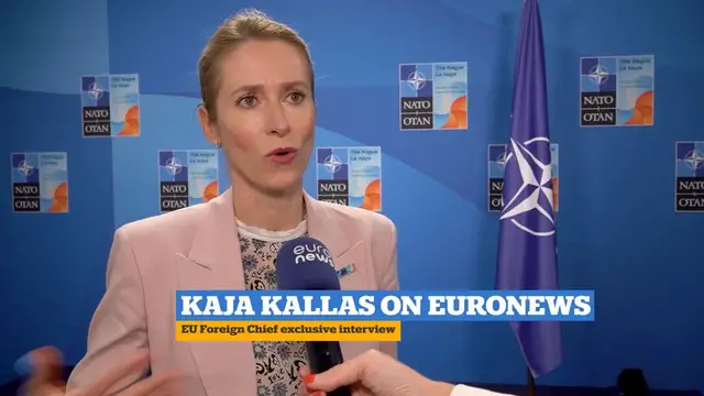 'Video thumbnail for 'We've listened to Trump' on defence spending, Kaja Kallas tells Euronews at NATO summit'