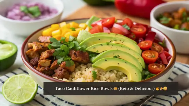 'Video thumbnail for Taco Cauliflower Rice Bowls | Low-Carb, Flavor-Packed & Easy!'