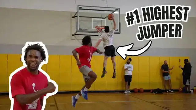 'Video thumbnail for isaiah rivera: pro dunker shuts down the gym with insane vertical jump!'