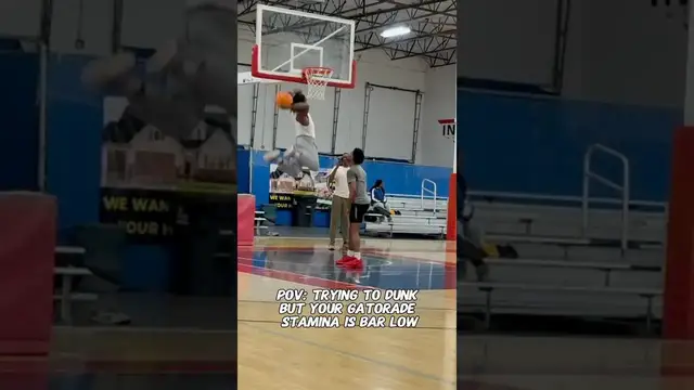 'Video thumbnail for (355) 5'6" athlete's dunking practice'