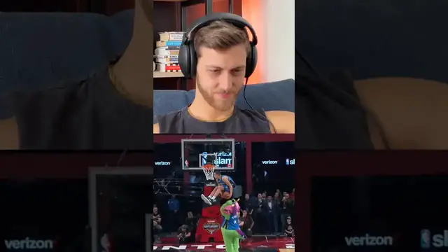'Video thumbnail for (360) aaron gordon iconic under both legs dunk reaction'