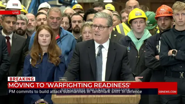 'Video thumbnail for WATCH: Keir Starmer pledges to 'mobilise the nation' as he announces 'new era' for UK defence'