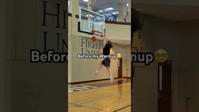 'Video thumbnail for (358) high point university basketball: warmup vs jump height'